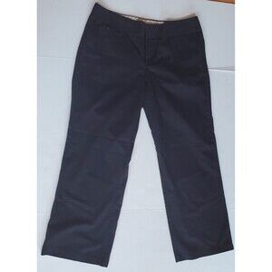 DOCKERS Women Sz 16 Med Ideal Fit Black Office Business Casual Trousers Pants
